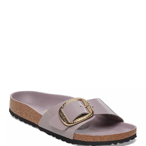 NEW Birkenstock 38-41 Madrid Big Hammered Buckle High Shine Sandals Faded Purple - Picture 4 of 6